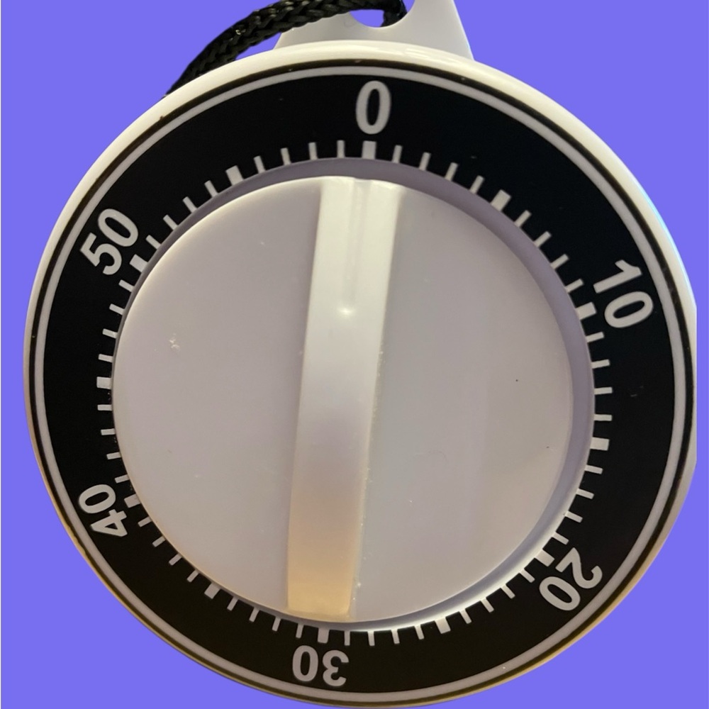 Classic Black and White Timer Portable Traveling Timer, Wear around your neck.